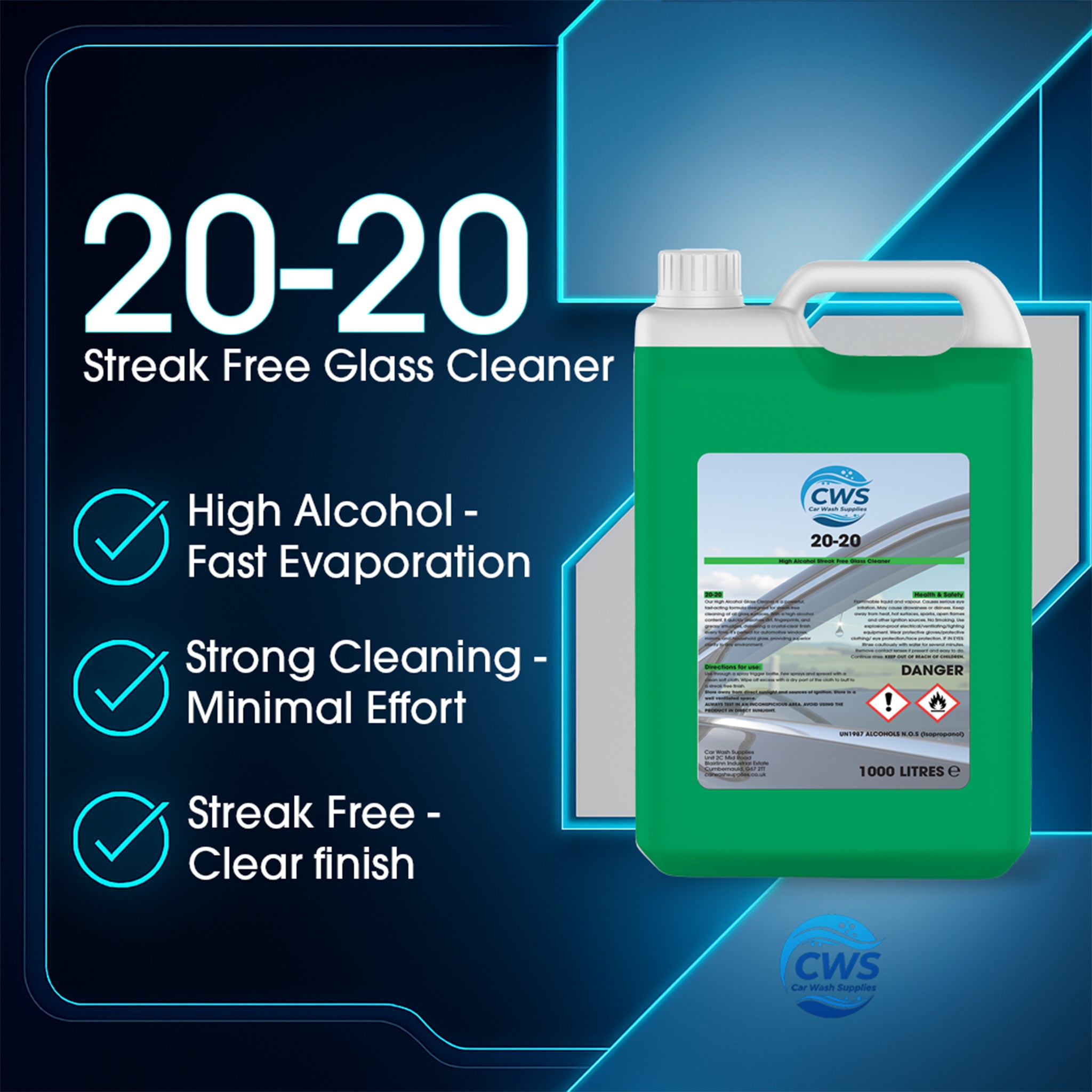 20-20 - High Alcohol Streak Free Glass Cleaner