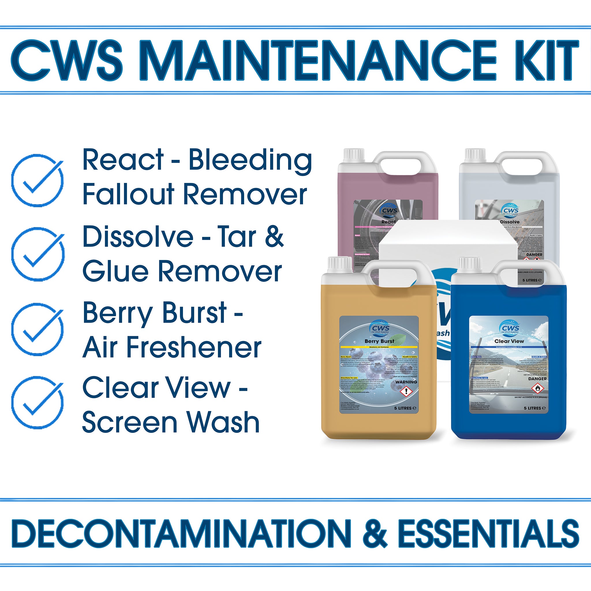 CWS Maintenance Kit - 5 Litre Essentials & Decontamination Kit