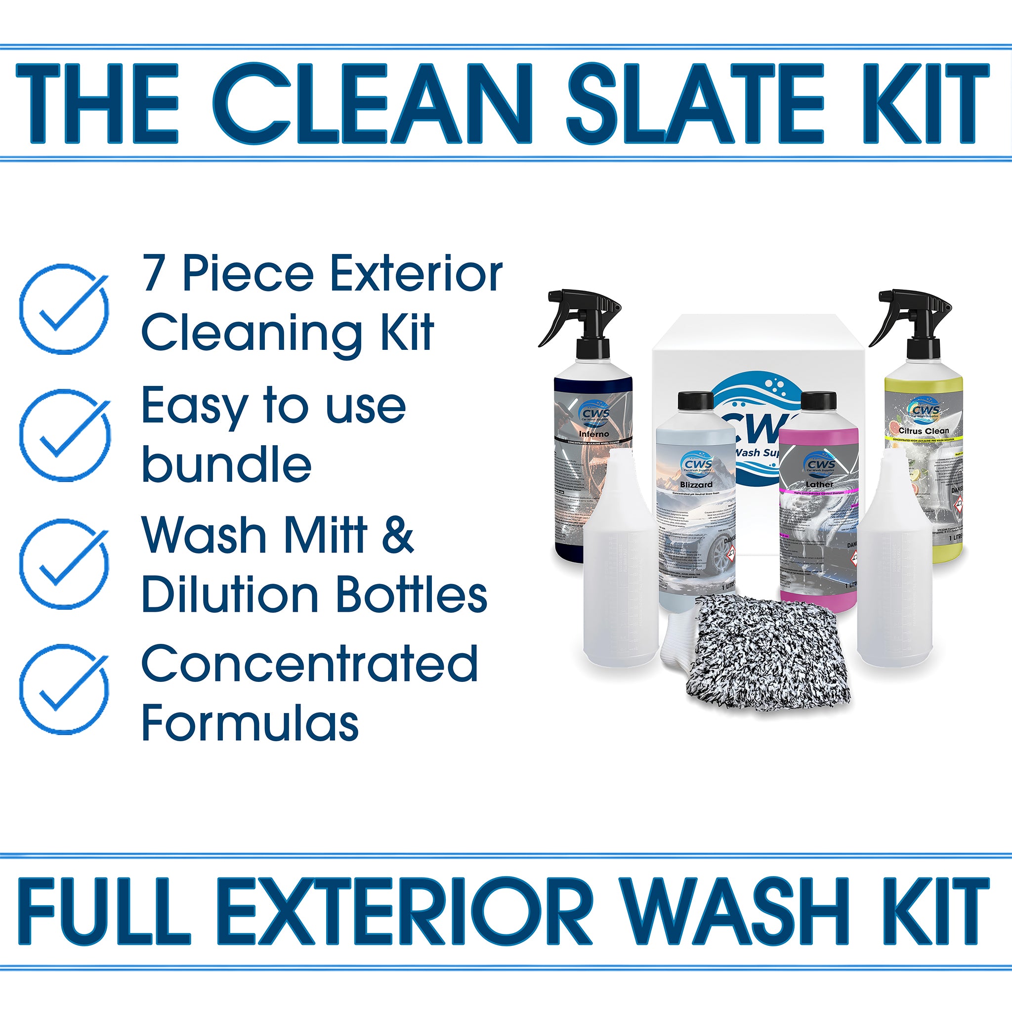 The Clean Slate Kit - 1 Litre Full Exterior Wash Kit