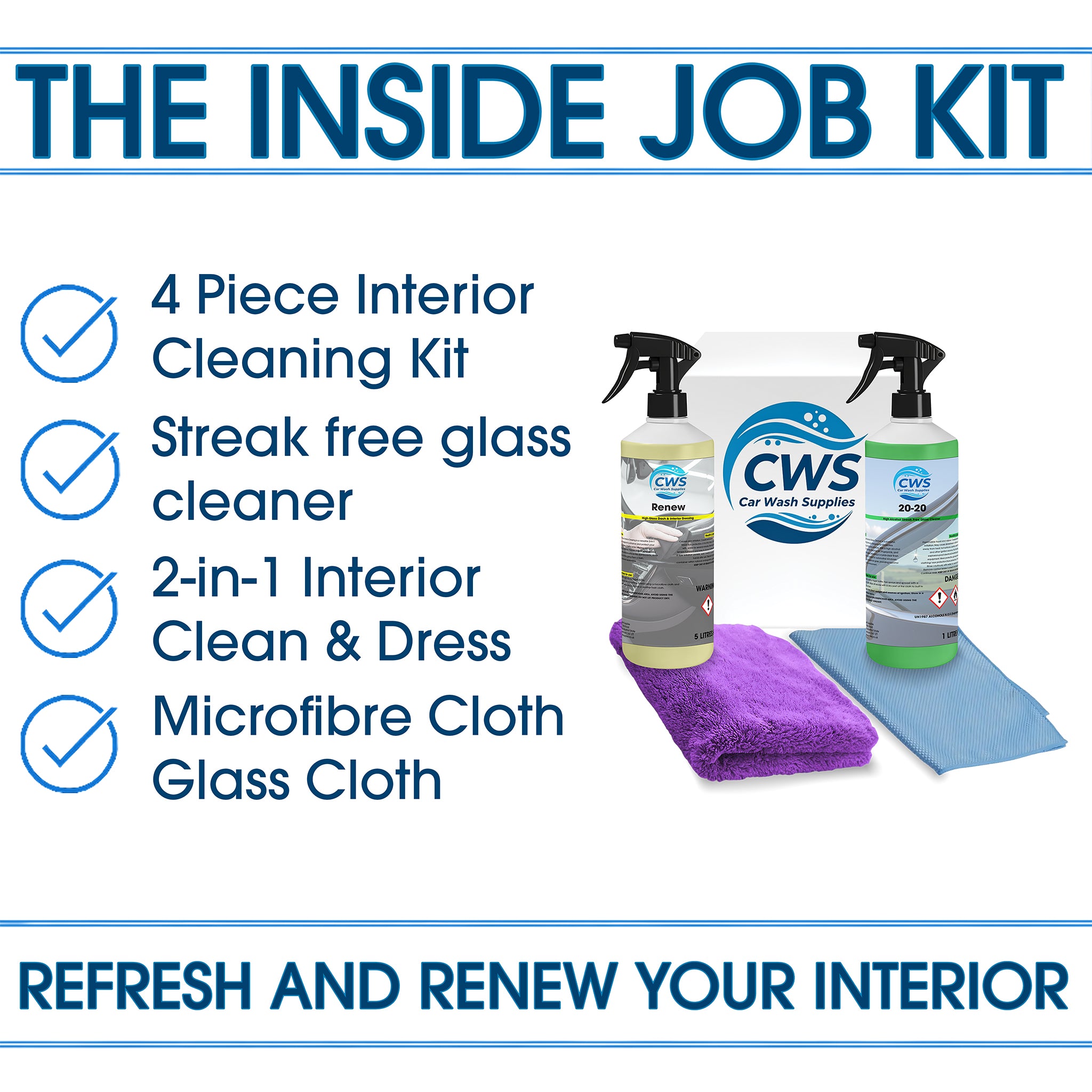 The Inside Job Kit - 1 Litre Clean and Dress Interior Kit